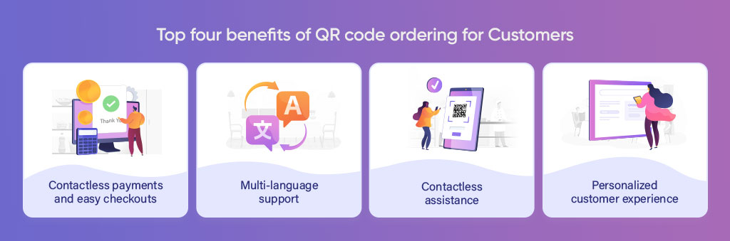 Top four benefits of QR code ordering for Customers