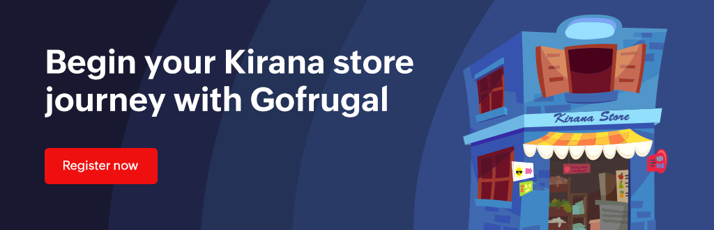 Image encourages the readers to register for kirana store software
