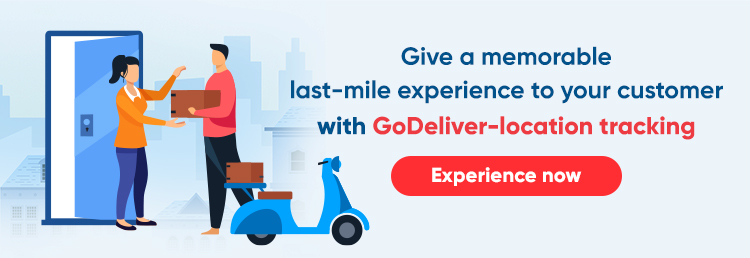 Delivery partner performing agile home deliveries with Godeliver-Location Tracking 