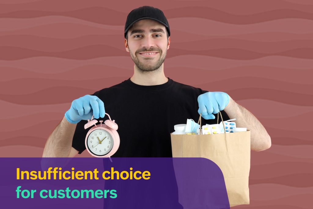 Order fulfilment choice is not given to customers in choosing their time of delivery