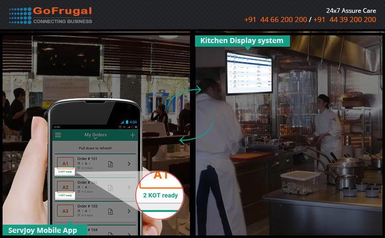 Kitchen Display System feature - ServJoy App