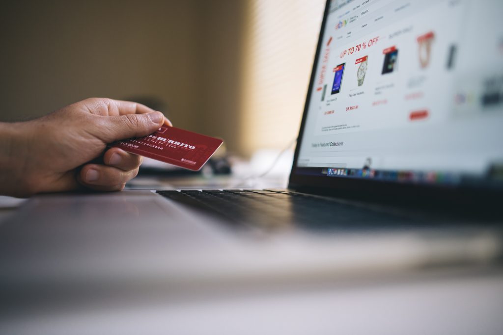 Customer shopping on e-commerce website