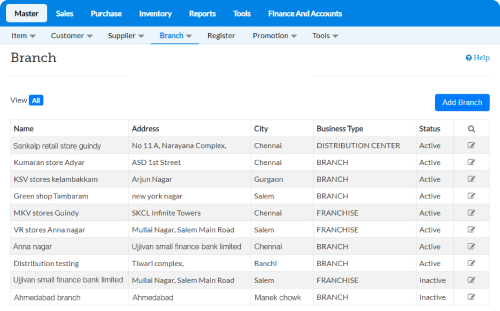 Image shows the screen of Retail Cloud POS solution for Retail stores and how inventory management is done