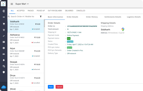 Image shows the billing screen of Retail Cloud POS solution and how items are populated in it