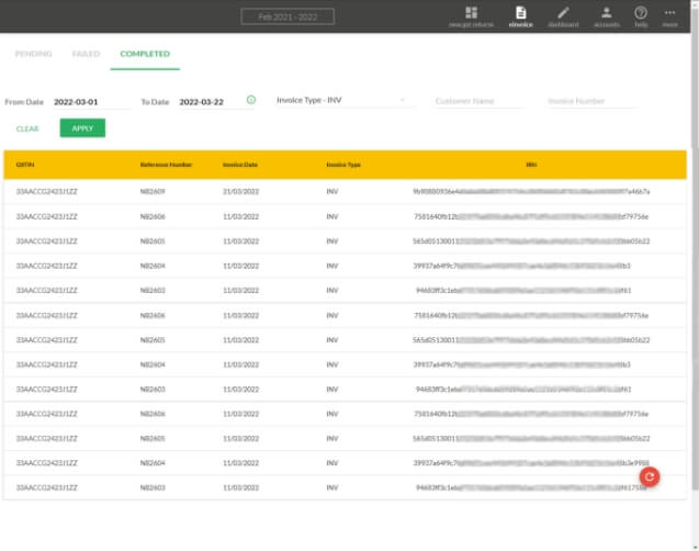 Features of e-invoicing Software