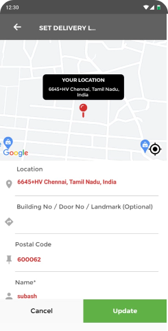 Online ordering app