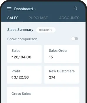 Image shows the dashboard of POS reports of Cloud POS solution