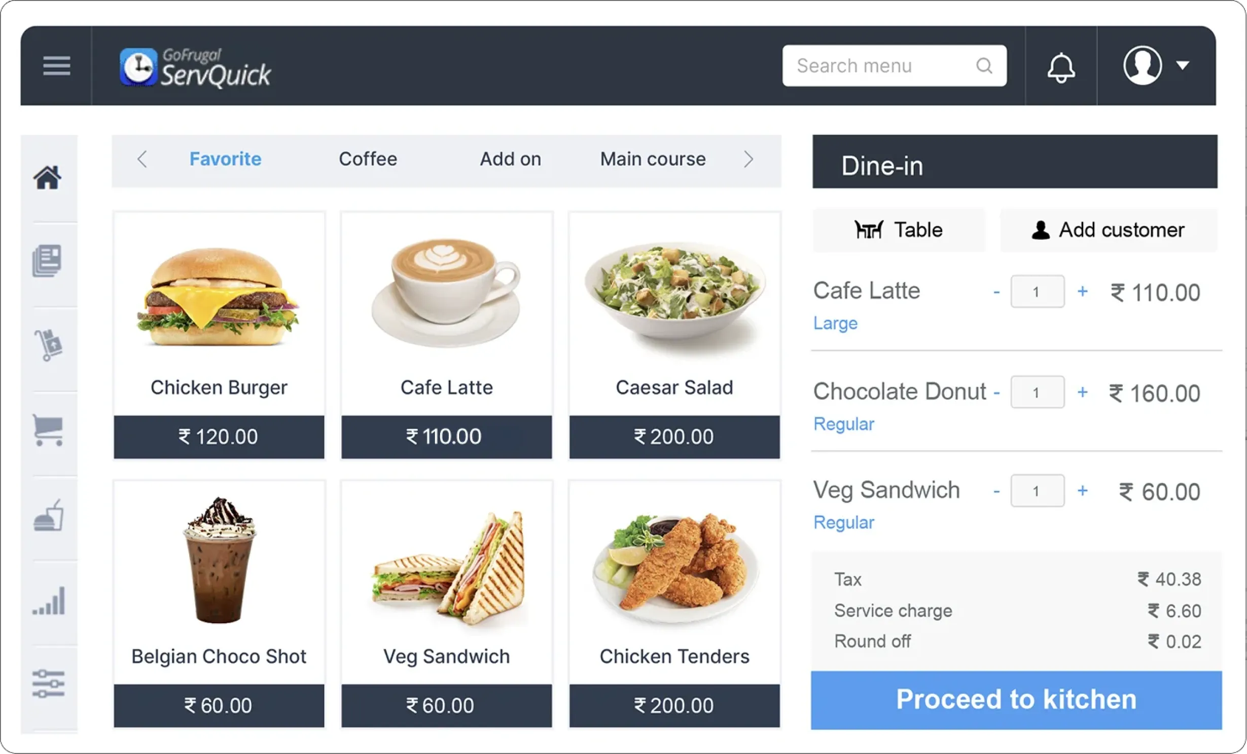 POS billing & order management