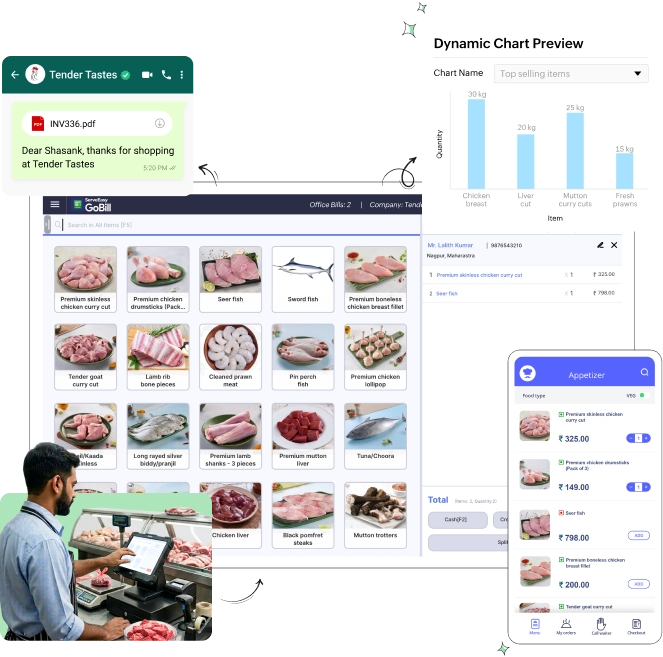 POS billing & inventory management software for butcher shops