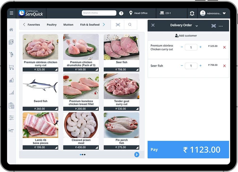 Butcher shop mobile POS system